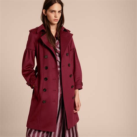 burgundy burberry coat|Burberry coat outlet price.